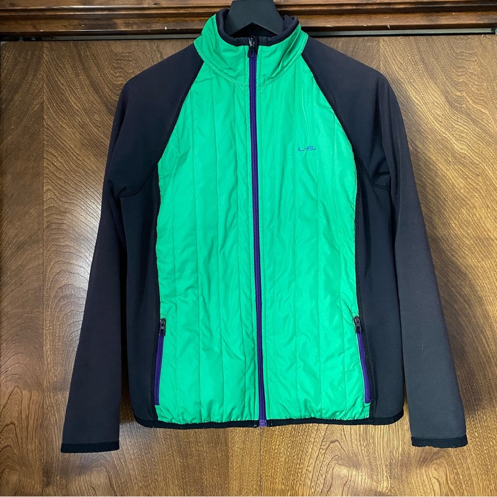 Lauren Ralph Lauren Active Large Women's Green Activewear Jacket Full Zipper